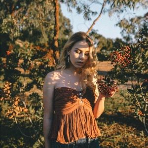 Strapless babydoll top